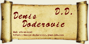 Denis Doderović vizit kartica